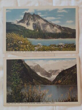 Banff National Park 4 Vintage Railway Postcards
